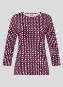 Purple Clouds Print T-Shirt - Plum