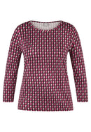 Purple Clouds Print T-Shirt - Plum