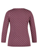 Purple Clouds Print T-Shirt - Plum