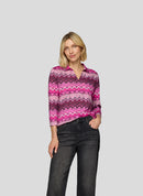 Purple Clouds Print Polo Shirt - Plum