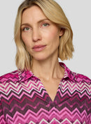 Purple Clouds Print Polo Shirt - Plum