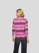 Purple Clouds Print Polo Shirt - Plum