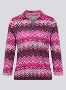 Purple Clouds Print Polo Shirt - Plum