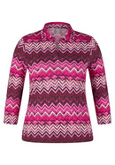 Purple Clouds Print Polo Shirt - Plum