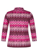 Purple Clouds Print Polo Shirt - Plum