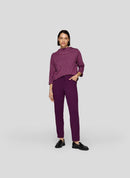 Purple Clouds Stretch Trouser - Plum