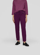 Purple Clouds Stretch Trouser - Plum