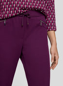 Purple Clouds Stretch Trouser - Plum