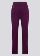 Purple Clouds Stretch Trouser - Plum