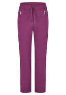 Purple Clouds Stretch Trouser - Plum