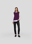Cozy & Cool Sleeveless Jumper - Plum