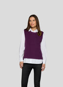 Cozy & Cool Sleeveless Jumper - Plum