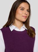 Cozy & Cool Sleeveless Jumper - Plum