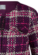 Purple Clouds Check Jacket - Plum