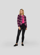 Purple Clouds Check Jacket - Plum