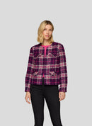 Purple Clouds Check Jacket - Plum