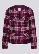 Purple Clouds Check Jacket - Plum