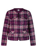Purple Clouds Check Jacket - Plum