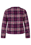 Purple Clouds Check Jacket - Plum