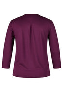 Plain Blouse - Plum