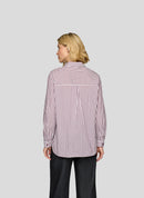 Purple Clouds Stripe Blouse - Plum