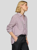 Purple Clouds Stripe Blouse - Plum