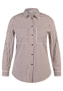 Purple Clouds Stripe Blouse - Plum