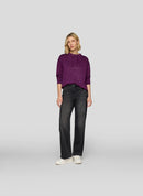 Purple Clouds Drawstring Sweatshirt - Plum