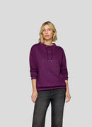 Purple Clouds Drawstring Sweatshirt - Plum