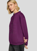 Purple Clouds Drawstring Sweatshirt - Plum