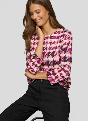 Check T-Shirt - Plum