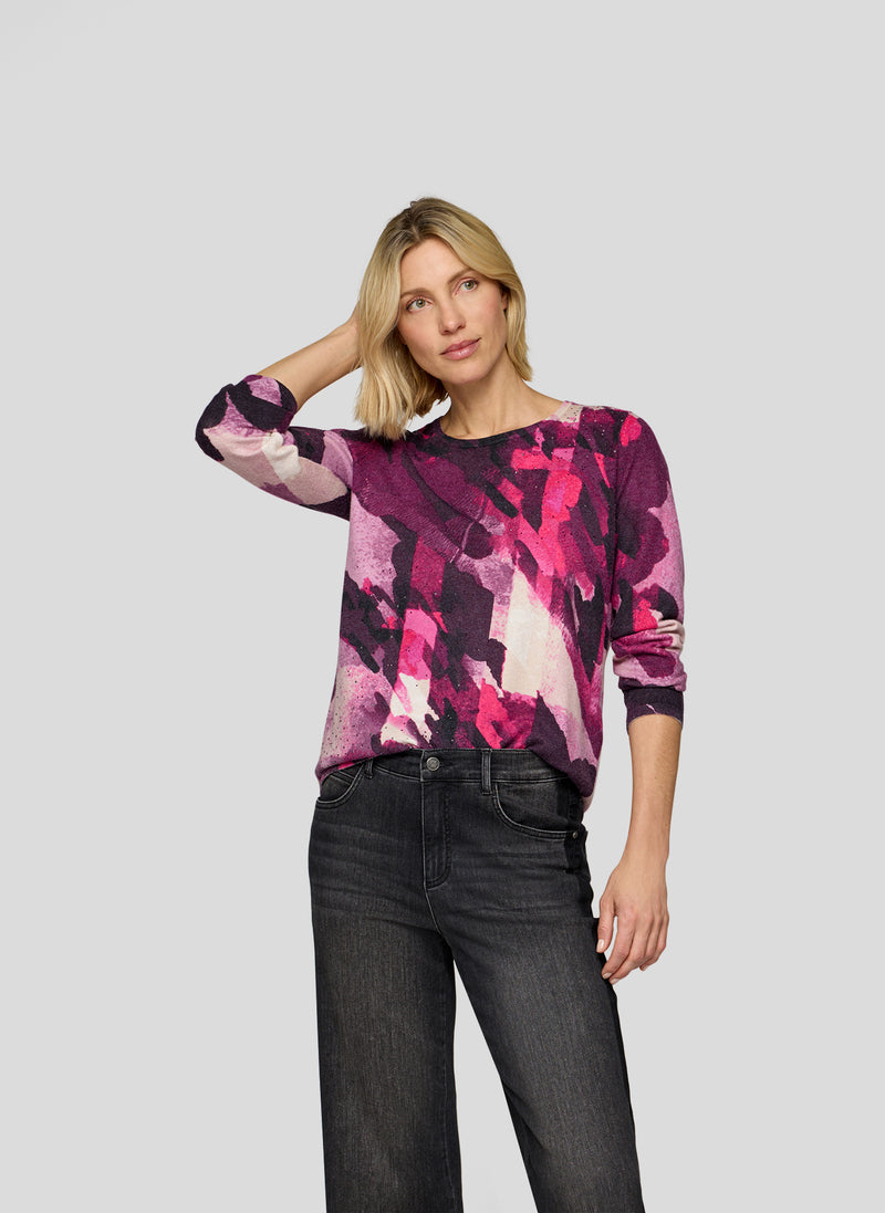 Purple Clouds Print Jumper - Plum