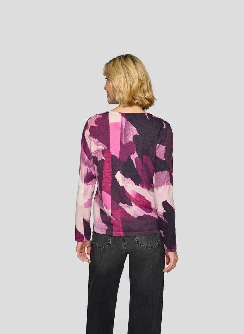 Purple Clouds Print Jumper - Plum