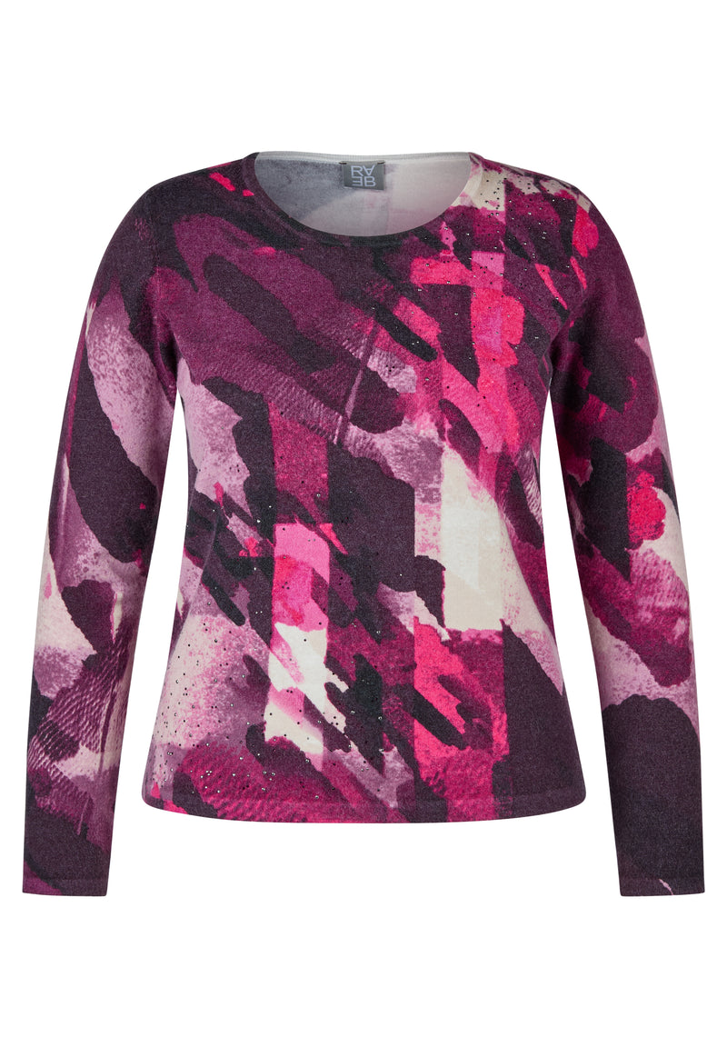 Purple Clouds Print Jumper - Plum