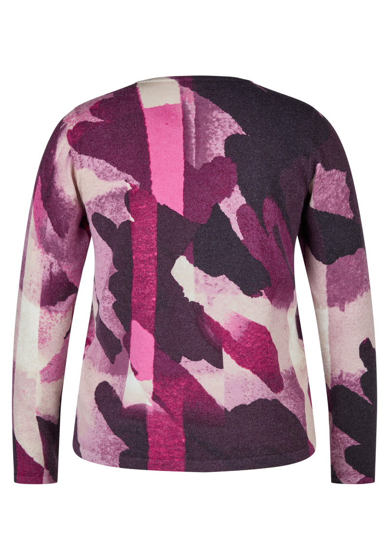 Purple Clouds Print Jumper - Plum