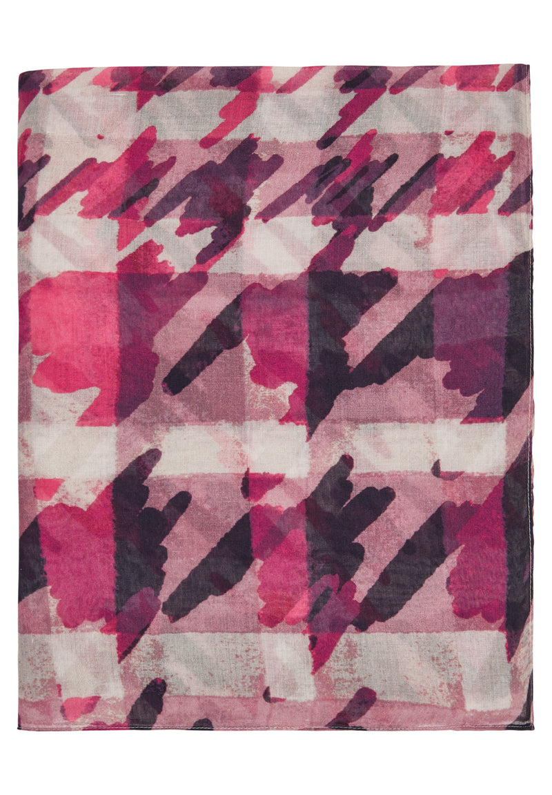 Purple Clouds Print Scarf - Plum