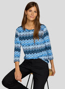 Nordic Blue Stripe T-Shirt - Light Blue