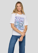 Butterfly Front Print T-Shirt - White