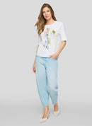 Tropic Glam Placement Print T-Shirt - White