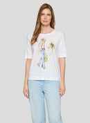 Tropic Glam Placement Print T-Shirt - White