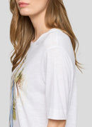Tropic Glam Placement Print T-Shirt - White