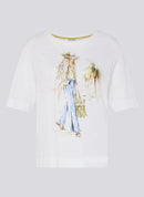 Tropic Glam Placement Print T-Shirt - White