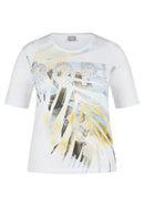 Tropic Glam Placement Print T-Shirt - White