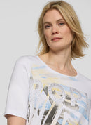Tropic Glam Placement Print T-Shirt - White