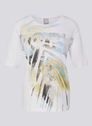 Tropic Glam Placement Print T-Shirt - White