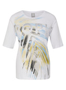 Tropic Glam Placement Print T-Shirt - White
