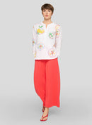 Ciao Sicilia 3/4 Sleeve Print Tee - White