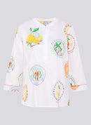Ciao Sicilia 3/4 Sleeve Print Tee - White