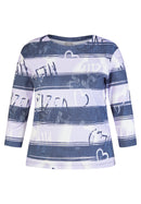 Butterfly Stripe Sweatshirt - Lilac