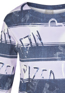 Butterfly Stripe Sweatshirt - Lilac